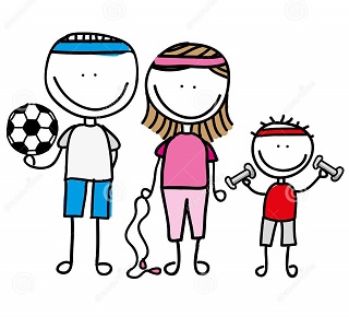 szczęśliwy-rodzinny-rysunek-odizolowywający-sport-ikony-projekt-73096333